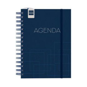 Agendas anuales AGENDA ESCOLAR (2026-27) FINOCAM CATALAN INSTITUT WIRE-O tapa PP S/V 4º 155x215 con GOMA BLUE