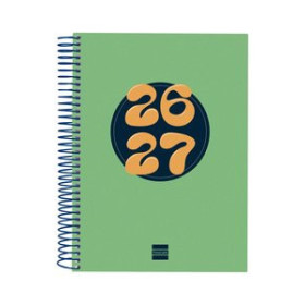 Calendarios murales y sobremesa AGENDA ESCOLAR (2026-27) FINOCAM COOL ESPIRAL tapa EXTRADURA D/P 4º 155x212 VERDE