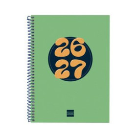 Calendarios murales y sobremesa AGENDA ESCOLAR (2026-27) FINOCAM COOL ESPIRAL tapa EXTRADURA S/V APAIS. 4º 155x212 VERDE