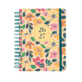 Calendarios murales y sobremesa AGENDA ESCOLAR (2026-27) FINOCAM COSMO WIRE-O tapa EXTRADURA D/P 4º 155x212 con GOMA MELISA