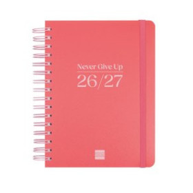 Calendarios murales y sobremesa AGENDA ESCOLAR (2026-27) FINOCAM COSMO WIRE-O tapa EXTRADURA D/P 4º 155x212 con GOMA ROJO