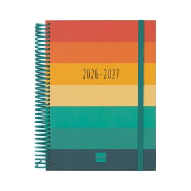 Calendarios murales y sobremesa AGENDA ESCOLAR (2026-27) FINOCAM DIVA ESPIRAL tapa EXTRADURA D/P 4º 155x212 COLORS