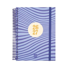 Calendarios murales y sobremesa AGENDA ESCOLAR (2026-27) FINOCAM DIVA ESPIRAL tapa EXTRADURA D/P 4º 155x212 OLAS