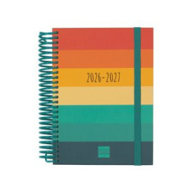 Calendarios murales y sobremesa AGENDA ESCOLAR (2026-27) FINOCAM DIVA ESPIRAL tapa EXTRADURA D/P 8º 120x164 COLORS