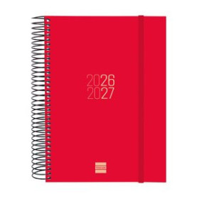 Calendarios murales y sobremesa AGENDA ESCOLAR (2026-27) FINOCAM ESPIR ESPIRAL tapa PP D/P E10 155x212 con GOMA ROJO