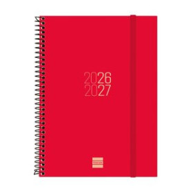 Calendarios murales y sobremesa AGENDA ESCOLAR (2026-27) FINOCAM ESPIR ESPIRAL tapa PP S/V APAIS. E10 155x212 con GOMA ROJO