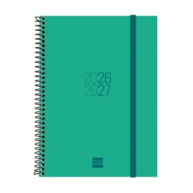 Calendarios murales y sobremesa AGENDA ESCOLAR (2026-27) FINOCAM ESPIR ESPIRAL tapa PP S/V APAIS. E10 155x212 con GOMA VERDE