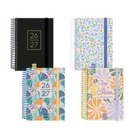 Agendas anuales AGENDA ESCOLAR (2026-27) FINOCAM EUSKERA SECUNDARIA ESPIRAL tapa PP D/P 8º 120x164 con GOMA SURTIDO PACK de 8