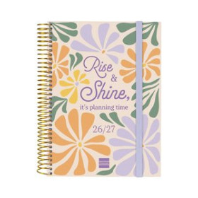 Calendarios murales y sobremesa AGENDA ESCOLAR (2026-27) FINOCAM SECUNDARIA ESPIRAL tapa PP D/P 4º 155x212 con GOMA SHINE