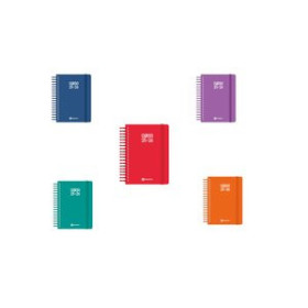 Agendas escolares AGENDA ESCOLAR (2026-27) GRAFOPLAS CENTAURO ESPIRAL tapa PP con GOMA A5 2D/P SURTIDO PACK DE 5