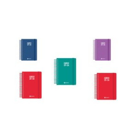 Agendas escolares AGENDA ESCOLAR (2026-27) GRAFOPLAS CENTAURO ESPIRAL tapa PP con GOMA A6 D/P SURTIDO PACK DE 5