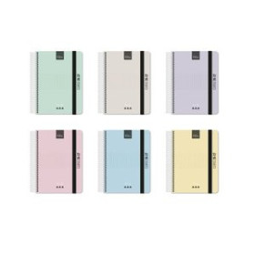 Agendas escolares AGENDA ESCOLAR (2026-27) GRAFOPLAS KURU ESPIRAL tapa EXTRA con GOMA A5/A6 SURTIDO EXPOSITOR DE 12