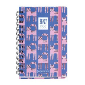 Agendas escolares AGENDA ESCOLAR (2026-27) MIQUELRIUS ACADEMY WIRE-O tapa EXTRA con GOMA ACTIVA 123x178 S/V APAIS. GATUNA