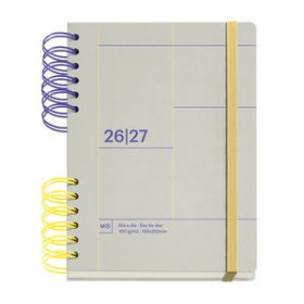 Agendas escolares AGENDA ESCOLAR (2026-27) MIQUELRIUS BACK TO BASICS WIRE-O tapa EXTRA con GOMA PLUS 4º 160