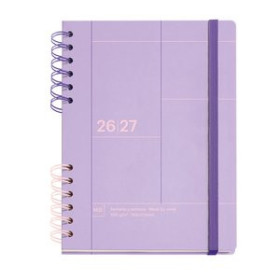 Agendas escolares AGENDA ESCOLAR (2026-27) MIQUELRIUS BACK TO BASICS WIRE-O tapa EXTRA con GOMA PLUS 4º 160