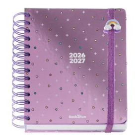 Agendas escolares AGENDA ESCOLAR (2026-27) MIQUELRIUS BACK2FUN WIRE-O tapa EXTRA con GOMA  155x180 D/P PATITAS