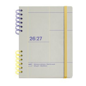 Agendas escolares AGENDA ESCOLAR (2026-27) MIQUELRIUS CATALAN BACK TO BASICS WIRE-O tapa EXTRA con GOMA PLUS 4º 160