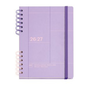 Agendas escolares AGENDA ESCOLAR (2026-27) MIQUELRIUS CATALAN BACK TO BASICS WIRE-O tapa EXTRA con GOMA PLUS 4º 160