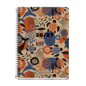 Agendas escolares AGENDA ESCOLAR (2026-27) MIQUELRIUS RECYCLED ESPIRAL tapa EXTRA ACTIVA 8º 117x174 D/P ECO OCEAN