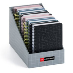 Agendas escolares AGENDA ESCOLAR (2026-27) MIQUELRIUS SCHOOL WRITE ESPIRAL tapa EXTRA ACTIVA 8º 117x174 SURTIDO EXPOSITOR DE 11