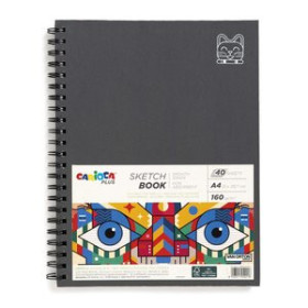 Papel técnicas húmedas: Blocs y láminas BLOC DE DIBUJO CARIOCA PLUS TAPA DURA LISO GRANO FINO A4 160g 40h