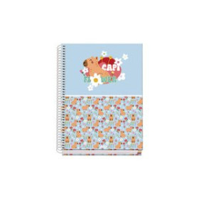 Blocs espiral tapa dura BLOC DOHE CAPI FLOWER micro.tapa EXTRA A5 100h 90gr CUADRIC.5x5