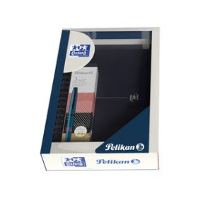 Blocs espiral tapa forrada BLOC OXFORD IDENTITY EXECUTIVE micro.tapa EXTRA B5 96h DOTS SURTIDO (4 col.) + BOLIGRAFO PELIKAN JAZZ