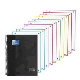 Blocs espiral tapa forrada BLOC OXFORD SCHOOL EU.BOOK 10 CLASSIC micro.tapa EXTRA A4+ 200h CUADRIC.5x5 90g NEGRO