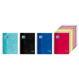 Blocs espiral tapa forrada BLOC OXFORD SCHOOL EU.BOOK 5 micro.tapa EXTRA A4+ 150h CUADRIC.5x5 90g SURTIDO (4 col. vivos)