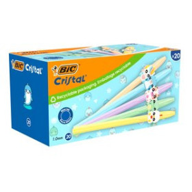 Bolígrafos BOLIGRAFO BIC CRISTAL FIGURINE CAJA de 20