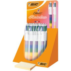 Bolígrafos de colores BOLIGRAFO de 4 COLORES BIC RAINBOW EXPOSITOR de 30