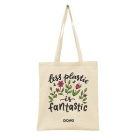 Bolsos y bandoleras BOLSA TOTE BAG DOHE GRANDE "LESS PLASTIC IS FANTASTIC"