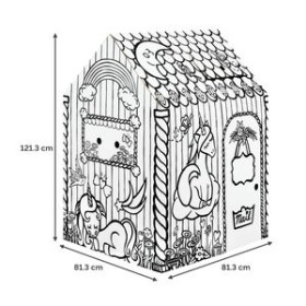 Juegos tradicionales CAJA BANKERS BOX PARA PINTAR CARTON ECOLOGICO CASITA UNICORNIO