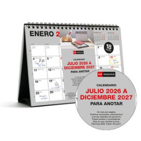 Calendarios murales y sobremesa CALENDARIO (2026-27) MIQUELRIUS 18 MESES SOBREMESA MENSUAL BASIC PARA ESCRIBIR A5 210x148