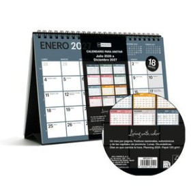 Calendarios murales y sobremesa CALENDARIO (2026-27) MIQUELRIUS 18 MESES SOBREMESA MENSUAL CHROMAT PARA ESCRIBIR A5 210x148