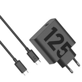 Alimentación CARGADOR DE PARED MOTOROLA 125W GANFAST 1XUSB-C + CABLE NEGRO