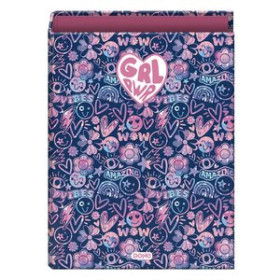 Carpetas de anillas CARPETA de ANILLAS DOHE GIRL POWER CARTON FORRADO Fº 4 an.MIXTAS 40mm