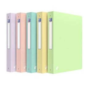 Carpetas de anillas CARPETA de ANILLAS OXFORD/ELBA URBAN PP TRANSLUCIDO A4+ 4 an.30mm REDONDA SURTIDO (5 col. pastel)