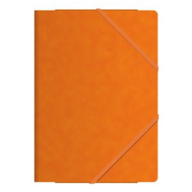 Carpetas de gomas CARPETA de GOMAS y SOLAPAS DOHE Fº CARTON NARANJA