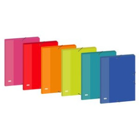Carpetas de gomas CARPETA de GOMAS y SOLAPAS ELBA COLOR CARTON FORR. Fº 6 colores surtidos (132013230)