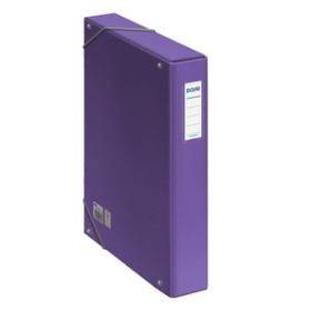 Carpetas de proyectos CARPETA de PROYECTOS DOHE CARTON A4 GOMAS 5 cm  (CON ETIQUETA) MORADO