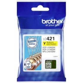 Originales inkjet CARTUCHO INKJET BROTHER LC-421Y AMARILLO DCP-J1050DW / DCP-J1140DW / MFC-J1010DW (200 PAG.)
