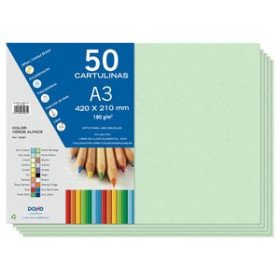 Cartulinas CARTULINA A3 DOHE 180g VERDE ALFACE PAQUETE de 50