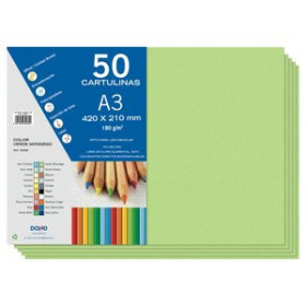 Cartulinas CARTULINA A3 DOHE 180g VERDE MONDEGO PAQUETE de 50