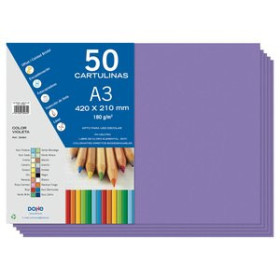 Cartulinas CARTULINA A3 DOHE 180g VIOLETA PAQUETE de 50