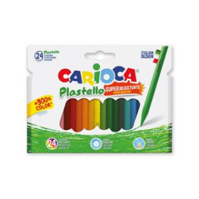 Ceras de colores CERAS CARIOCA PLASTICERA COLORES BRILLANTES BLISTER de 24