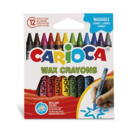 Ceras de colores CERAS PASTEL CARIOCA COLORES BRILLANTES CAJA DE 12