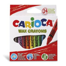 Ceras de colores CERAS PASTEL CARIOCA COLORES BRILLANTES CAJA de 24
