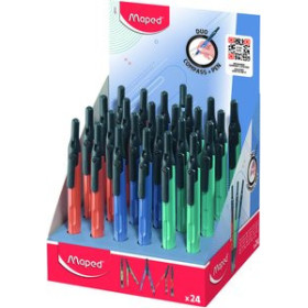 Compases COMPAS MAPED COMPASS-PEN SURTIDO EXPOSITOR de 24 (portaminas que se convierte en compas)