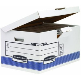 Cajas y contenedores de almacenamiento CONTENEDOR de ARCHIVOS FELLOWES BANKERS BOX MAXI 545x378x293mm AZUL CON TAPA FIJA